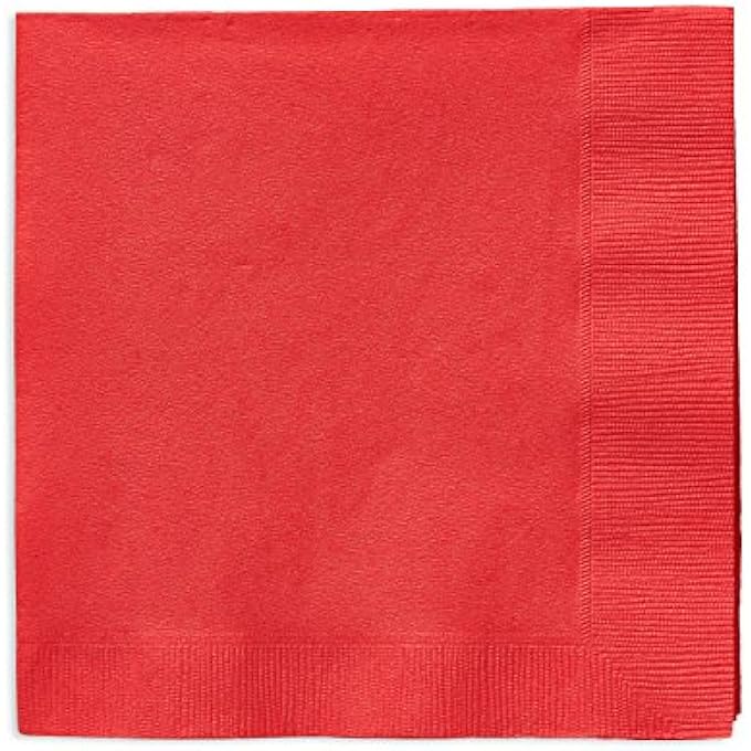 LUNCH NAPKINS (50 COUNT), BRIGHT RED - Image 1